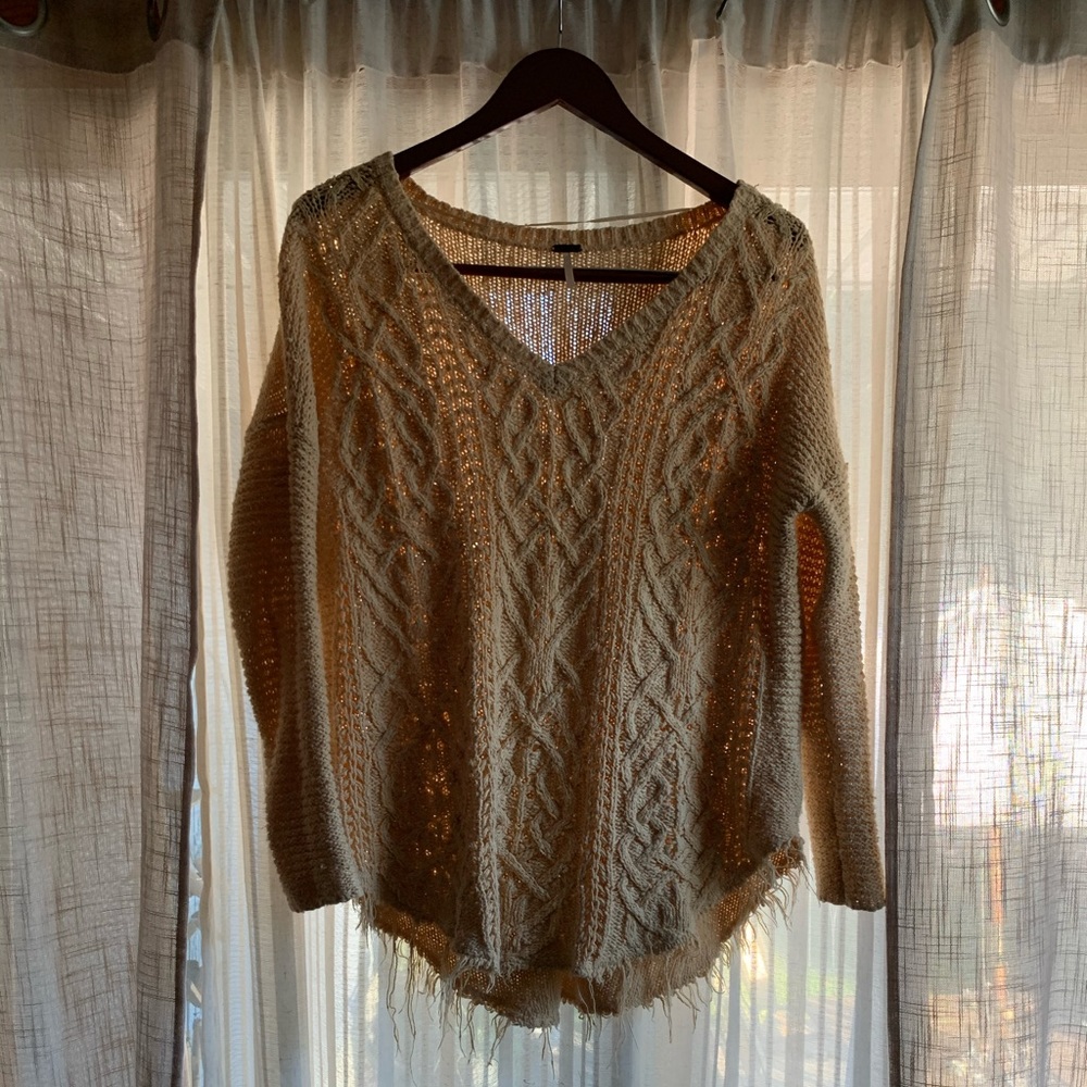 Free People Yellow Fall Sweater